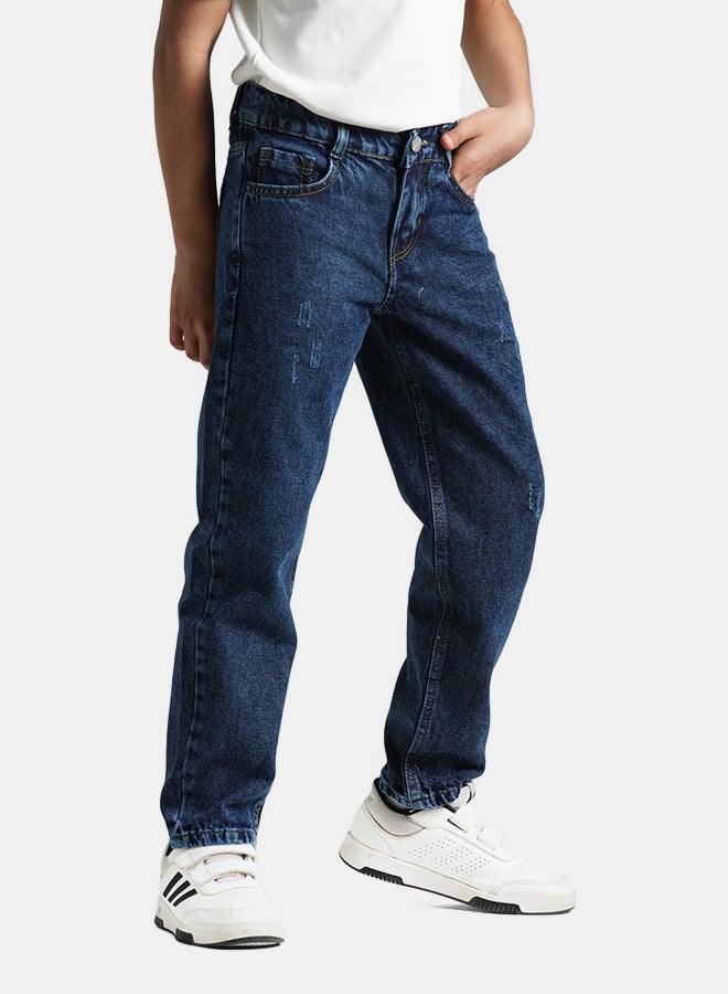 Remint Boys Relaxed Fit  Jeans Dark Blue  - Image 1