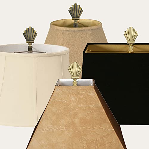 Royal Designs Inc Royal Designs Art Deco Motif 3" Lamp Finial for Lamp Shade, Polished Brass - Image 4