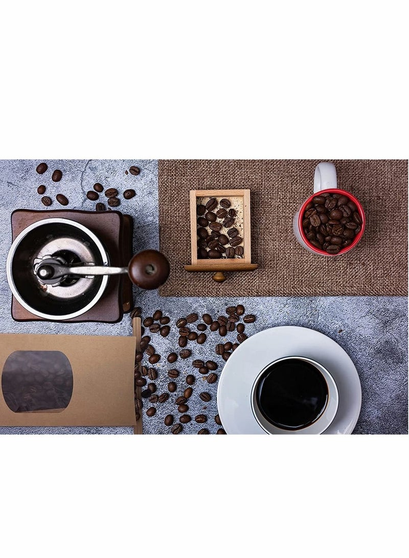 أكياس المخبز، أكياس ورق كرافت، أكياس بسكويت قهوة، أغلفة هدايا، حفلات العطلات لأكياس المخبز، الحلويات، الشوكولاتة، أكياس السندويشات، أكياس الغداء مع نافذة، 20 قطعة - Image 4