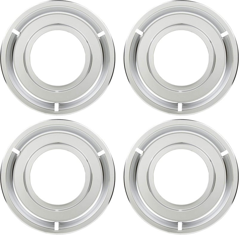 Kitchen Basics 101 Made in the USA 5303131115, 540T014P01 and RGP 300 Replacement Round Range Gas Stove Drip Pans for Frigidaire and Tappan, 4 Pack - Image 1