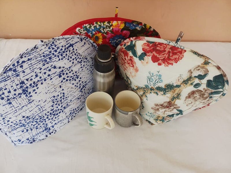 Malan Bai Mandala Tea Cozy Cover malati Hand Block Winter Tea Cozy Cotton Tea Kettle Warmer Pot Cover Hot Coffee Cover Handamde Kitchen Décor Brand: Malan Bai - Image 1
