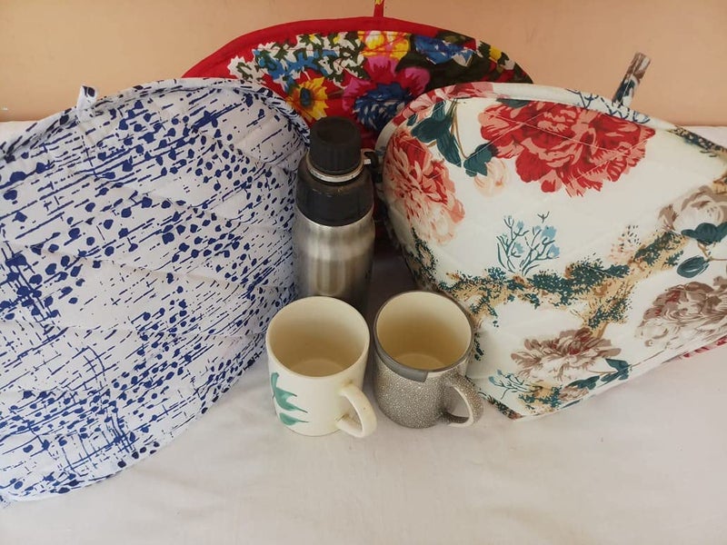 Malan Bai Mandala Tea Cozy Cover malati Hand Block Winter Tea Cozy Cotton Tea Kettle Warmer Pot Cover Hot Coffee Cover Handamde Kitchen Décor Brand: Malan Bai - Image 3