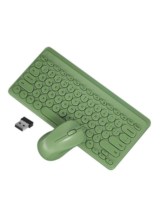 NIBEMINENT Wireless Keyboard And Mouse Set Green  - Image 1