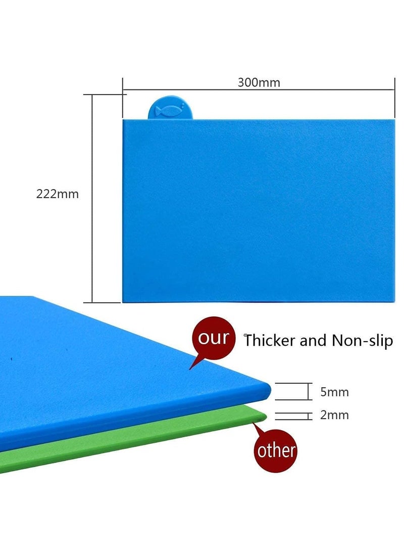 Arabest 4 PCS Chopping Board Set with Stand, Plastic Cutting Boards Compact Great for Meat, Fish, Vegetables, Cooked Food, Extra Chopping Space - Image 4