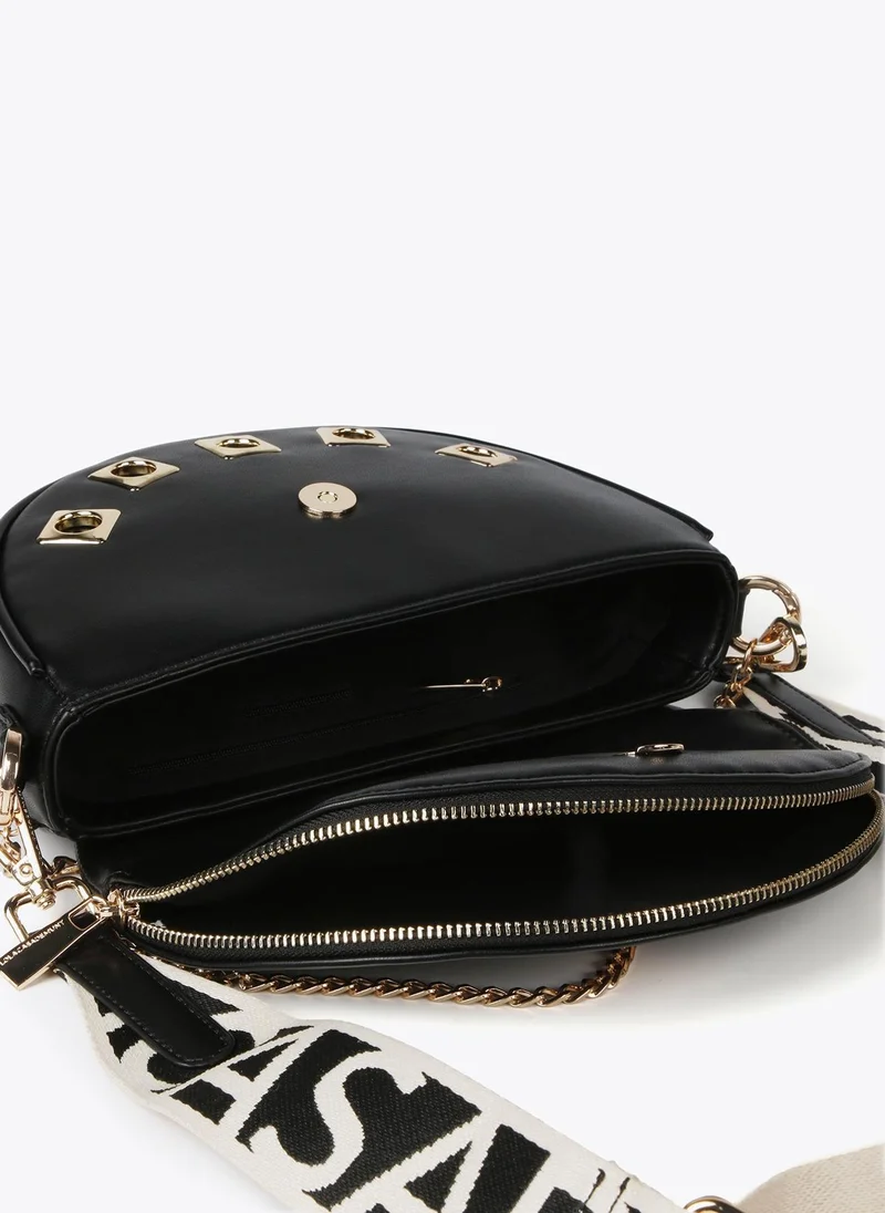Lola Casademunt Faux leather belt bag/crossbody bag with square metal eyelets