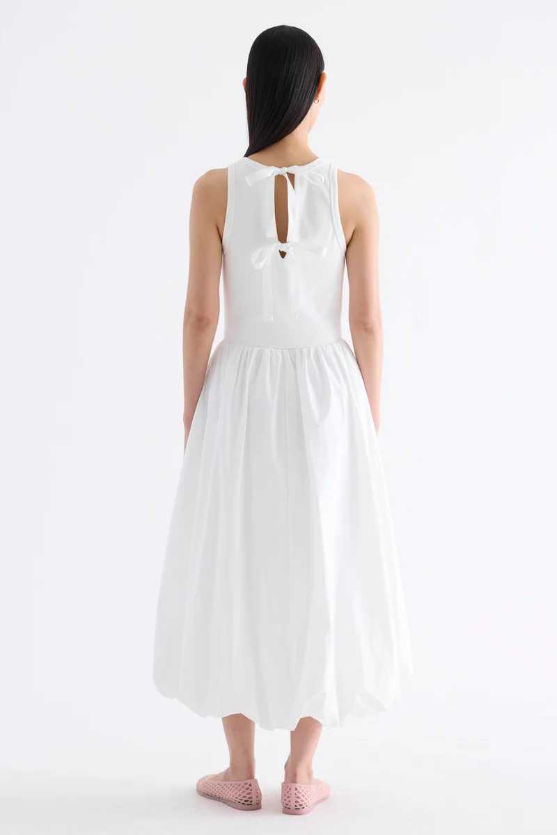 The Editor's Market  Maisy Ribbon-Tie Balloon Dress for Women | Best Price UAE