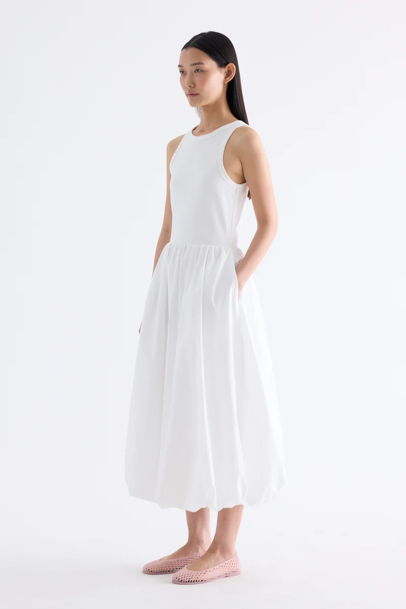 The Editor's Market  Maisy Ribbon-Tie Balloon Dress for Women | Best Price UAE