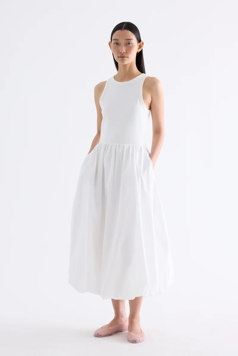 The Editor's Market  Maisy Ribbon-Tie Balloon Dress for Women | Best Price UAE