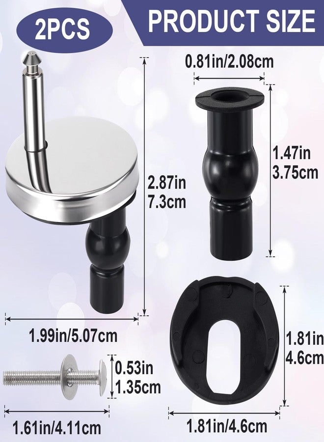CustomyLife 2PCS Universal Toilet Seat Bolts and Screws Replacement Quick Release Seat Hinge Fixings Parts - Image 3