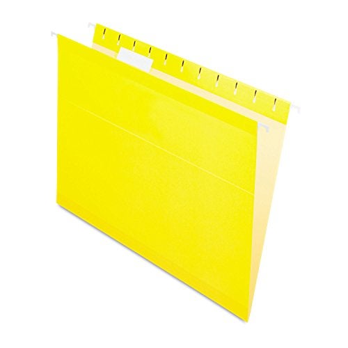 Pendaflex Reinforced Hanging File Folders, Letter Size, Yellow, 1/5 Cut, 25/BX (4152 1/5 YEL) - Image 1