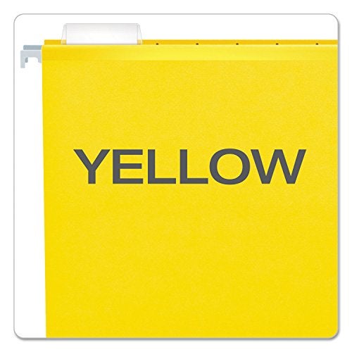 Pendaflex Reinforced Hanging File Folders, Letter Size, Yellow, 1/5 Cut, 25/BX (4152 1/5 YEL) - Image 3