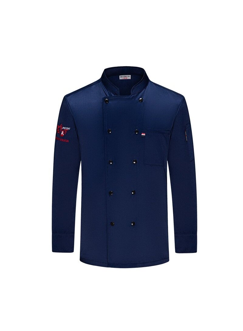 NIBEMINENT Chef Uniform Long Sleeve AClothes Hotel Catering Cake Shop Canteen Rear Kitchen Work Clothes - Image 1