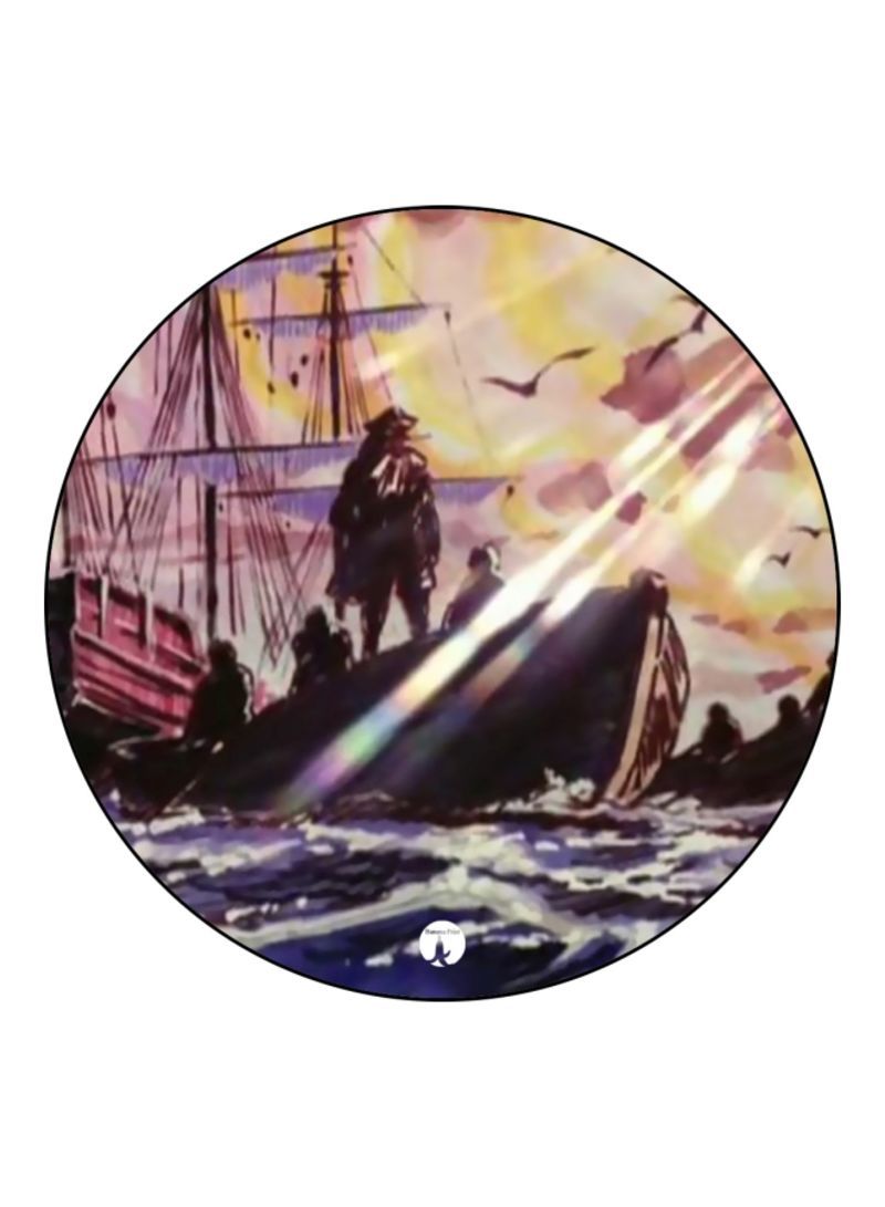 RKN Anime Jazeerat Al Kanz Theme Printed Fridge Magnet  Black/Purple/Yellow - Image 1