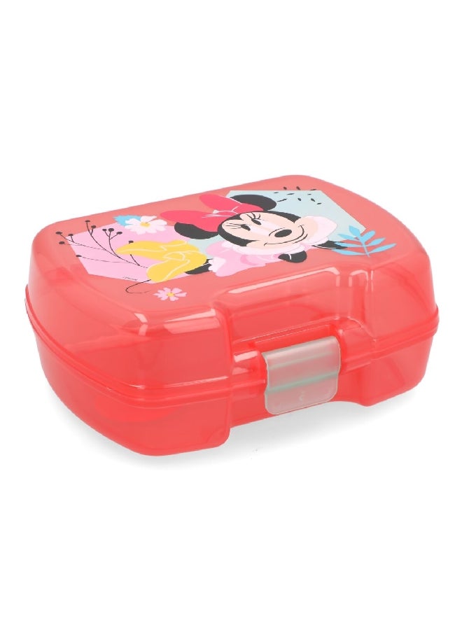 STOR Minnie Mouse Theme BPA-Free Rectangular Sandwich Box Red 7 x 17.5 x 13.8 cm 80251  - Image 3