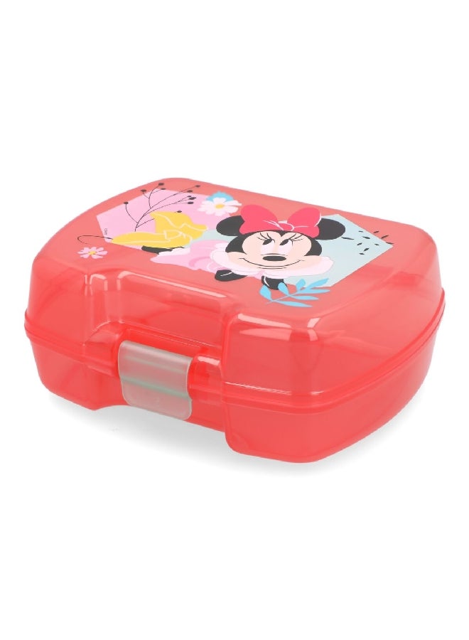 STOR Minnie Mouse Theme BPA-Free Rectangular Sandwich Box Red 7 x 17.5 x 13.8 cm 80251  - Image 2
