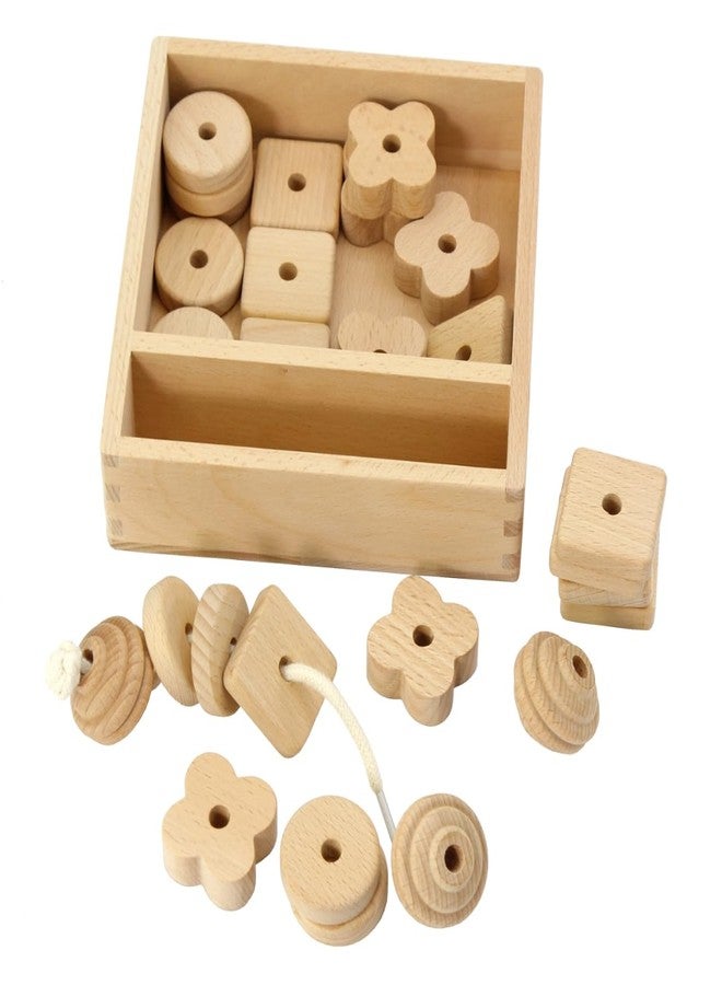 KIDDISON Lacing Bead 27 Large Wooden Beads 1 Lace for Toddler and Kids Montessori Educational Toy Fine Motor Skills 2 Years - Image 4
