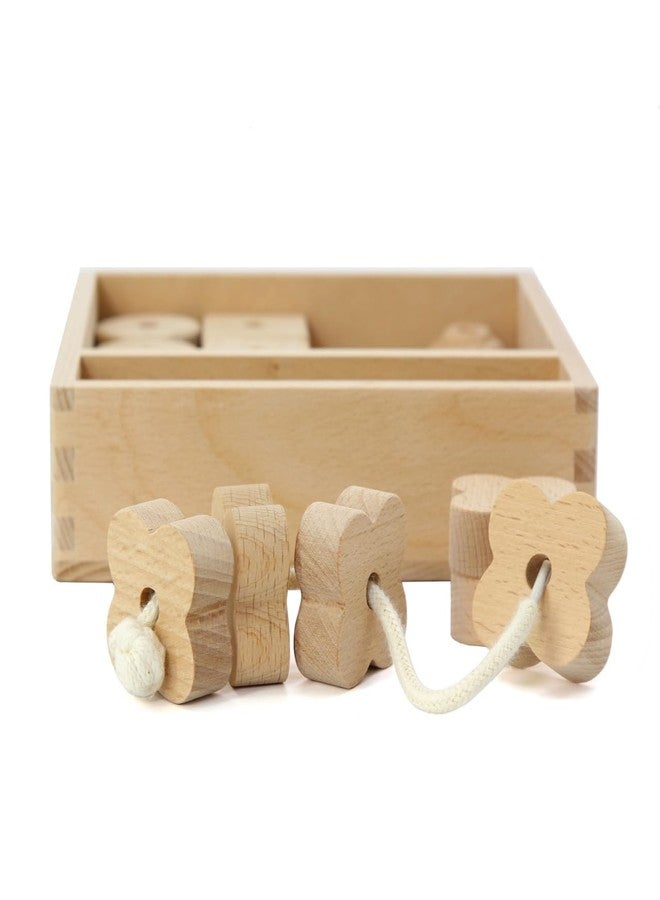 KIDDISON Lacing Bead 27 Large Wooden Beads 1 Lace for Toddler and Kids Montessori Educational Toy Fine Motor Skills 2 Years - Image 3