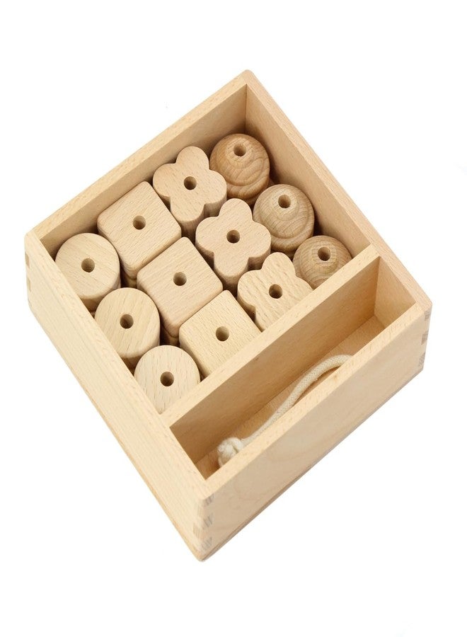 KIDDISON Lacing Bead 27 Large Wooden Beads 1 Lace for Toddler and Kids Montessori Educational Toy Fine Motor Skills 2 Years - Image 5