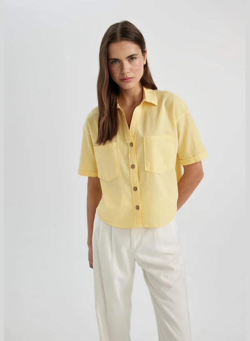 DeFacto Oversize Fit Shirt Collar Long Sleeve Shirt