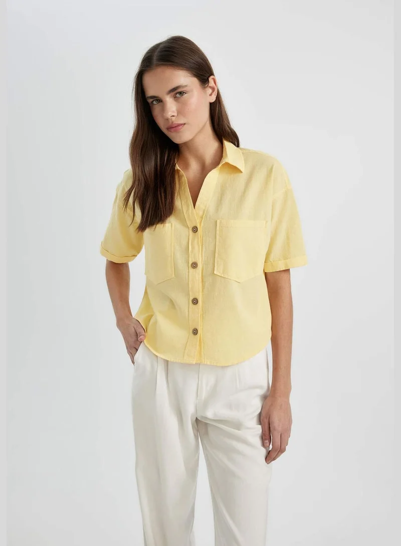 DeFacto Oversize Fit Shirt Collar Long Sleeve Shirt