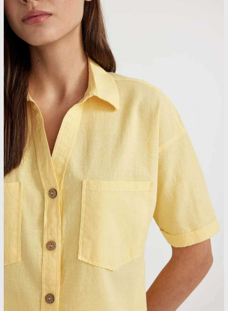 DeFacto Oversize Fit Shirt Collar Long Sleeve Shirt