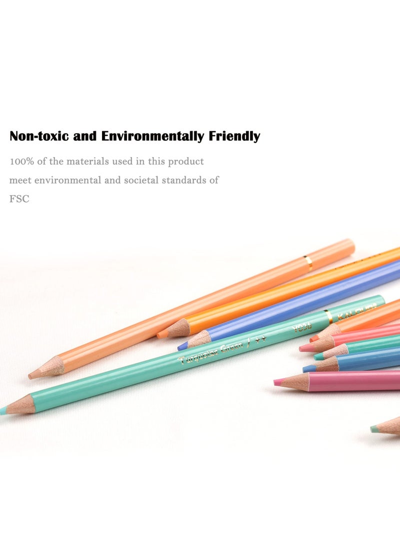KASTWAVE 50 قلم تلوين ملون لكتب تلوين البالغين، ناعم، مثالي للرسم والتظليل، مجموعة ألوان ماكرون باستيل هدية للبالغين والأطفال والمبتدئين - Image 4