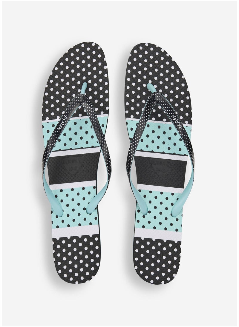 OLAIAN OLAIAN by DECATHLON, Women's flip-flops - 190 Doty black blue  - Image 1