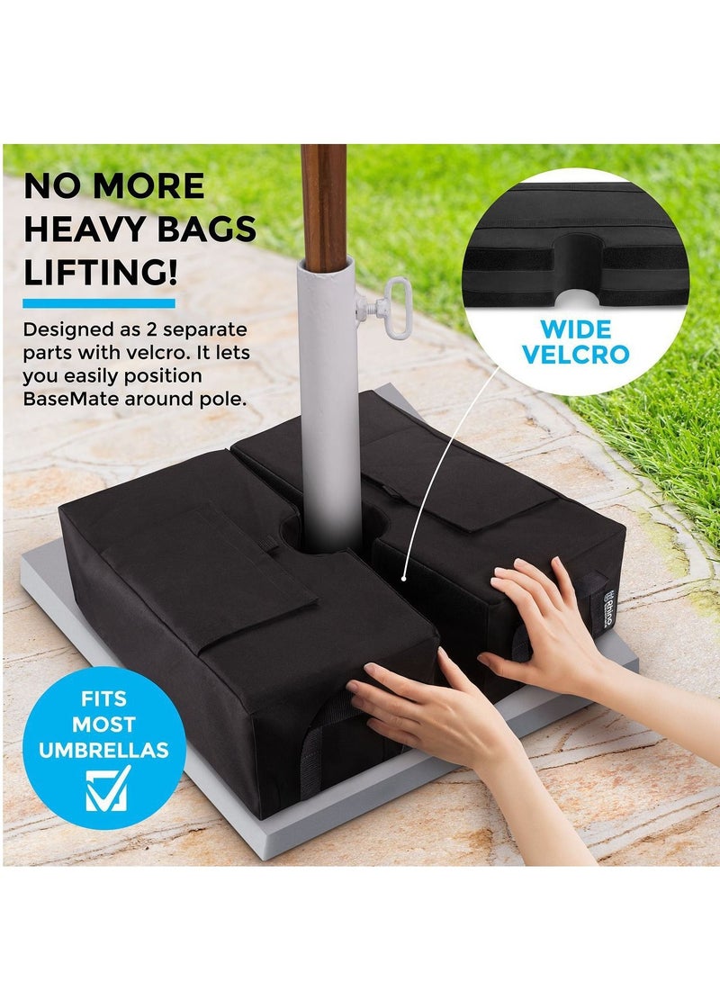 SYOSI 18" Parasol Bases,Sandbag, Portable Round Parasol Umbrella Stand Base Weight Bags Detachable Wind-Proof Fixing Sandbags with Handles for Outdoor Beach Garden - Image 1