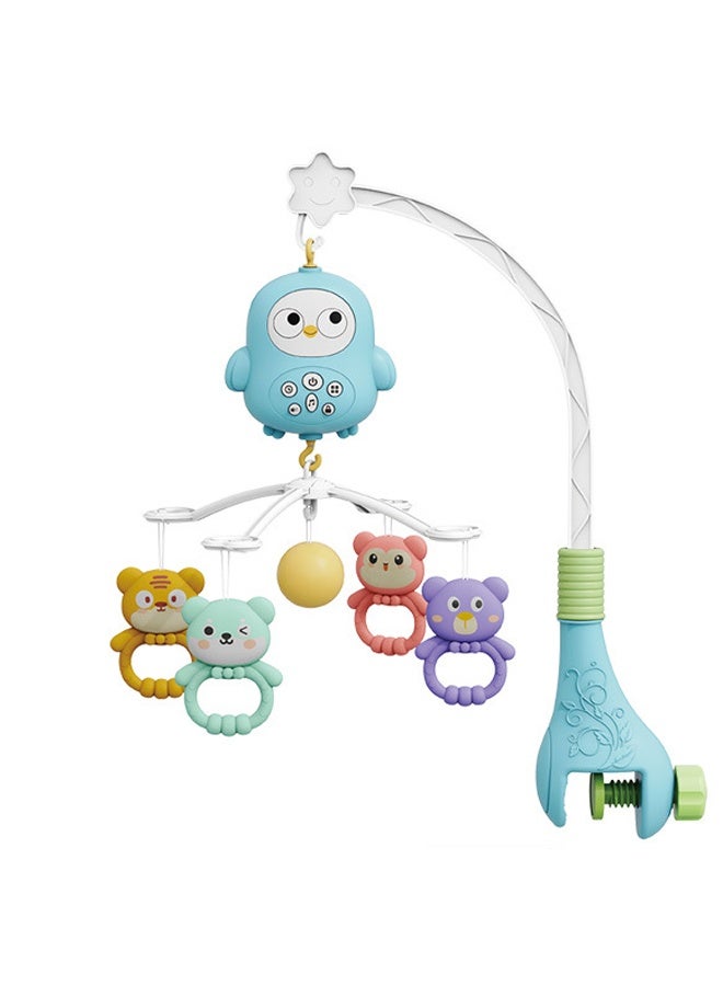 غاز خشخيشة سرير أطفال متحركة بجهاز تحكم عن بعد، عرض نجوم، 400 نغمة + 3 أغاني أطفال، أضواء دوارة 360 درجة، مهدئ نوم حديثي الولادة (يناسب أسرة الأطفال من 1.2 إلى 3.8 سم) - Image 1