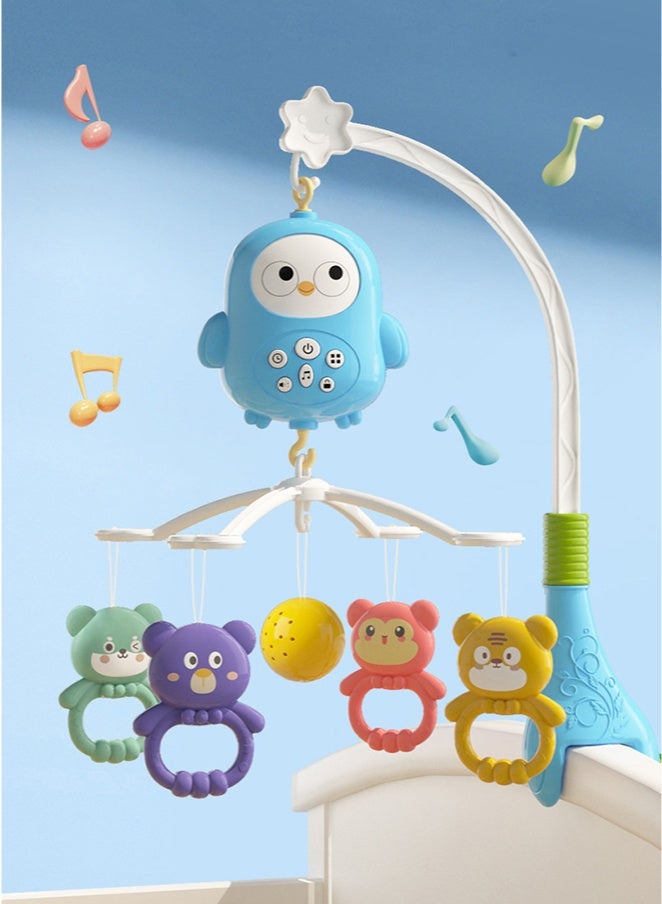 غاز خشخيشة سرير أطفال متحركة بجهاز تحكم عن بعد، عرض نجوم، 400 نغمة + 3 أغاني أطفال، أضواء دوارة 360 درجة، مهدئ نوم حديثي الولادة (يناسب أسرة الأطفال من 1.2 إلى 3.8 سم) - Image 2