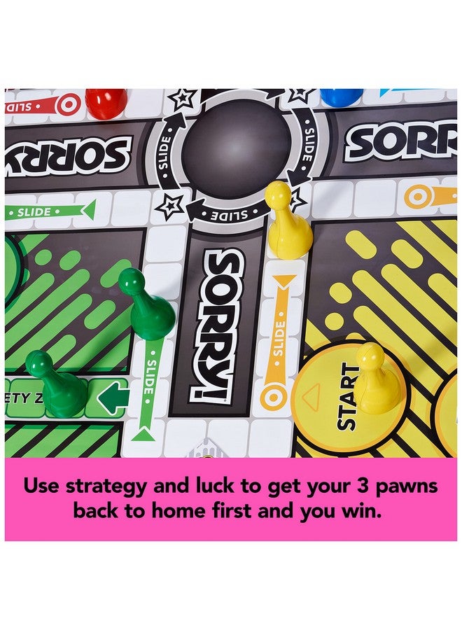 Spin Master Games لعبة عائلية كلاسيكية عملاقة آسف! لعبة لوحية داخلية وخارجية، نشاط حفلات ريترو صيفي مع لوحة لعبة ضخمة، للكبار والأطفال من عمر 6 سنوات وما فوق - Image 4