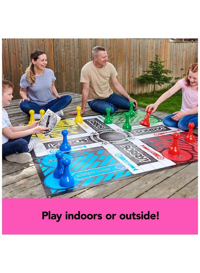Spin Master Games لعبة عائلية كلاسيكية عملاقة آسف! لعبة لوحية داخلية وخارجية، نشاط حفلات ريترو صيفي مع لوحة لعبة ضخمة، للكبار والأطفال من عمر 6 سنوات وما فوق - Image 5