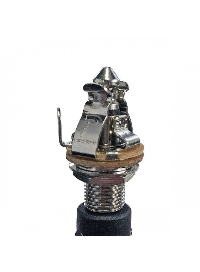 Pure Tone Multi-Contact 1/4 Inch Mono Output Jack | Nickel | Dual Tension Grounds And Dual Positive Tips For Optimal Signal, Tone And Lowest Possible Noise - Image 3