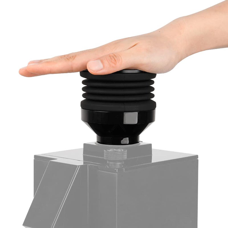 Coffee Grinder Single Dose Hopper Fit Eureka Mignon Grinder 2 in 1 Function Single Dose Hopper with Silicone Bellow Coffee Grinder Cleaning Accessories with Metal Lid Black