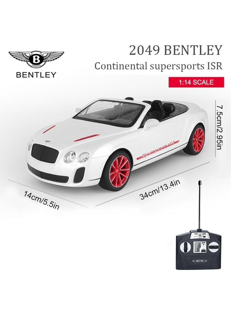 BENTLEY Remote Control Car for Boys, RC Cars Bentley GT Super sport (Ragtop), 1:14 Scale Officially Licensed Kids Toys, Drift Car with Led Lights Assorted Colors  - Image 1