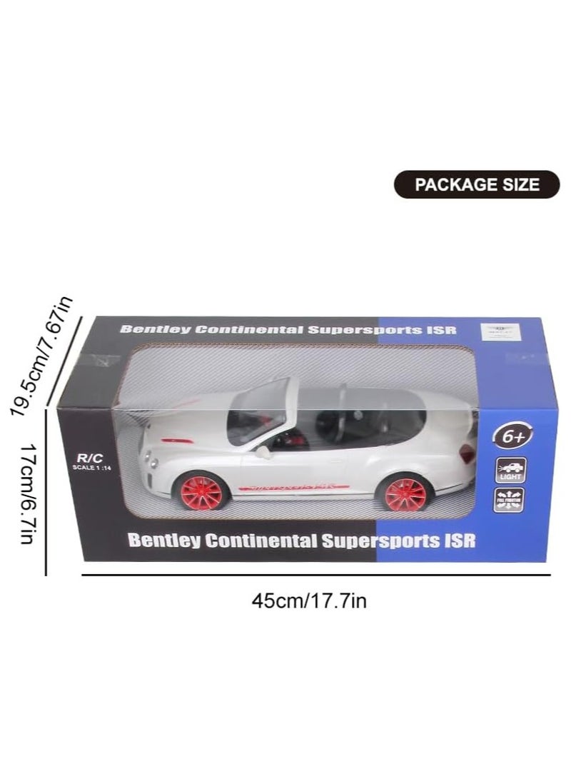 BENTLEY Remote Control Car for Boys, RC Cars Bentley GT Super sport (Ragtop), 1:14 Scale Officially Licensed Kids Toys, Drift Car with Led Lights Assorted Colors  - Image 2