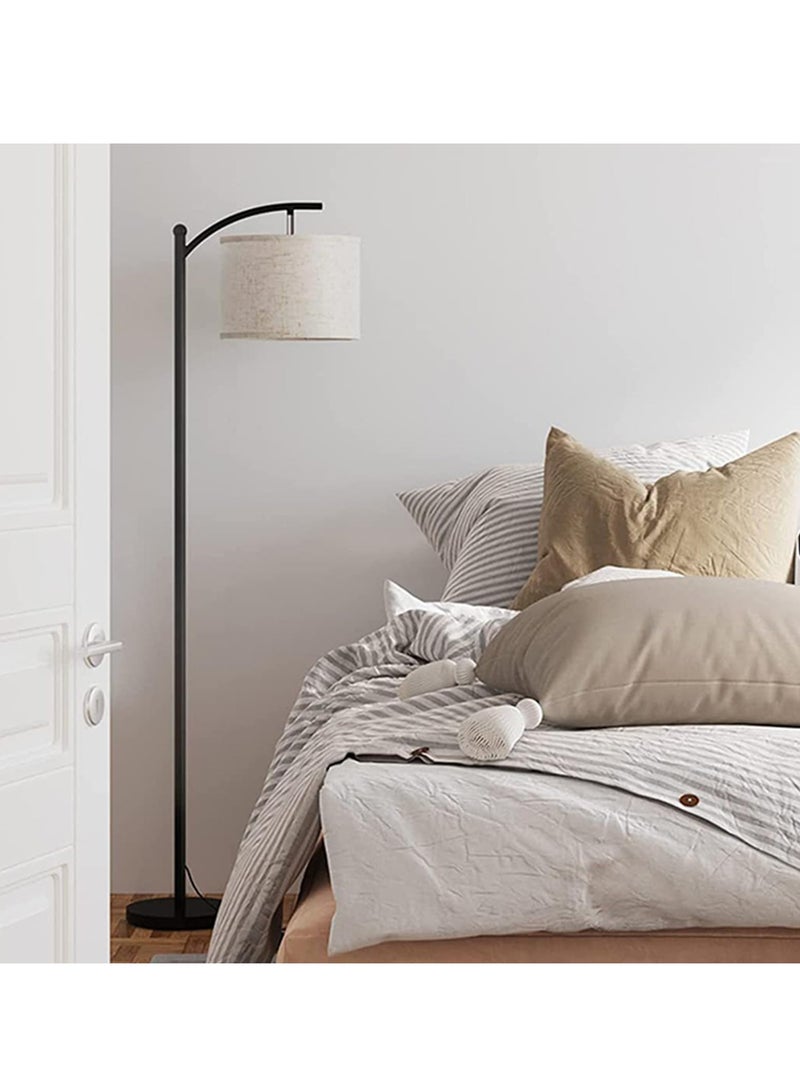 Arabest مصباح أرضي LED دافئ حديث ريترو 3 ألوان مصباح قائم قابل للتعديل مع ضوء كتان معلق لغرفة المعيشة وغرفة النوم والمكتب ضوء أرضي ناعم - Image 5