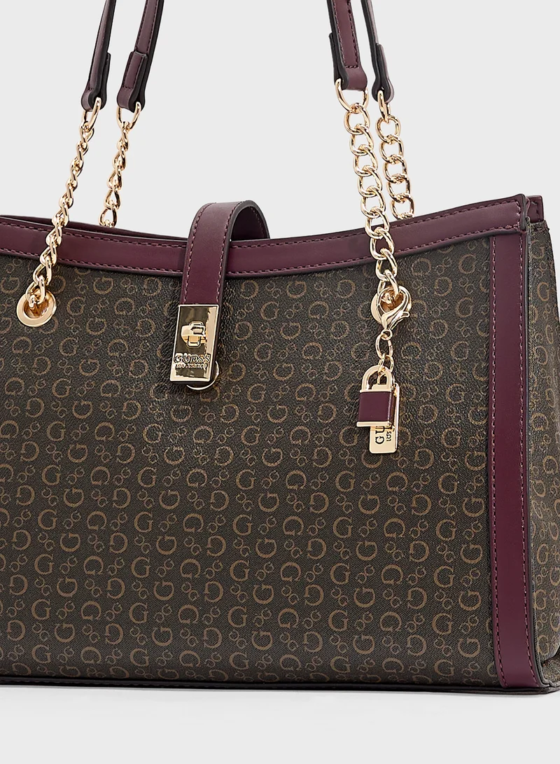 GUESS Pinetop Structured Satchel