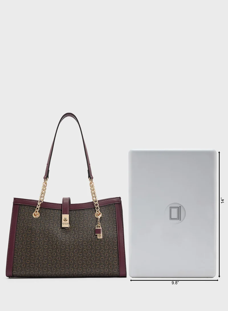 GUESS Pinetop Structured Satchel