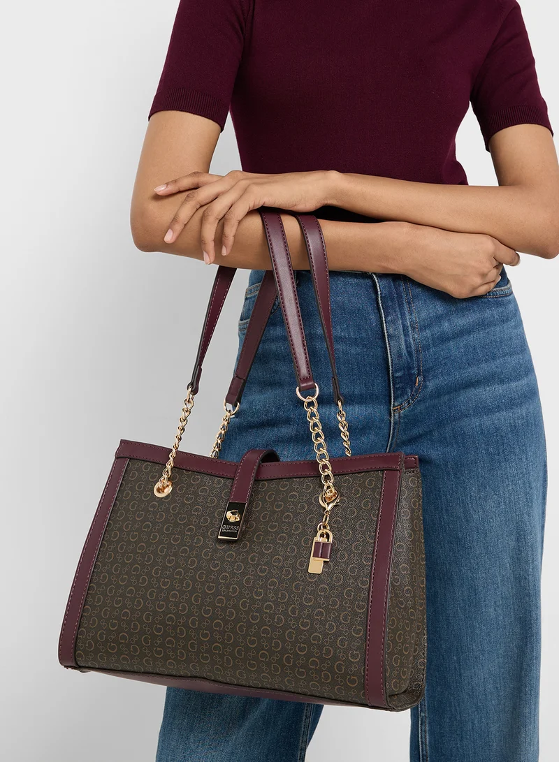 GUESS Pinetop Structured Satchel