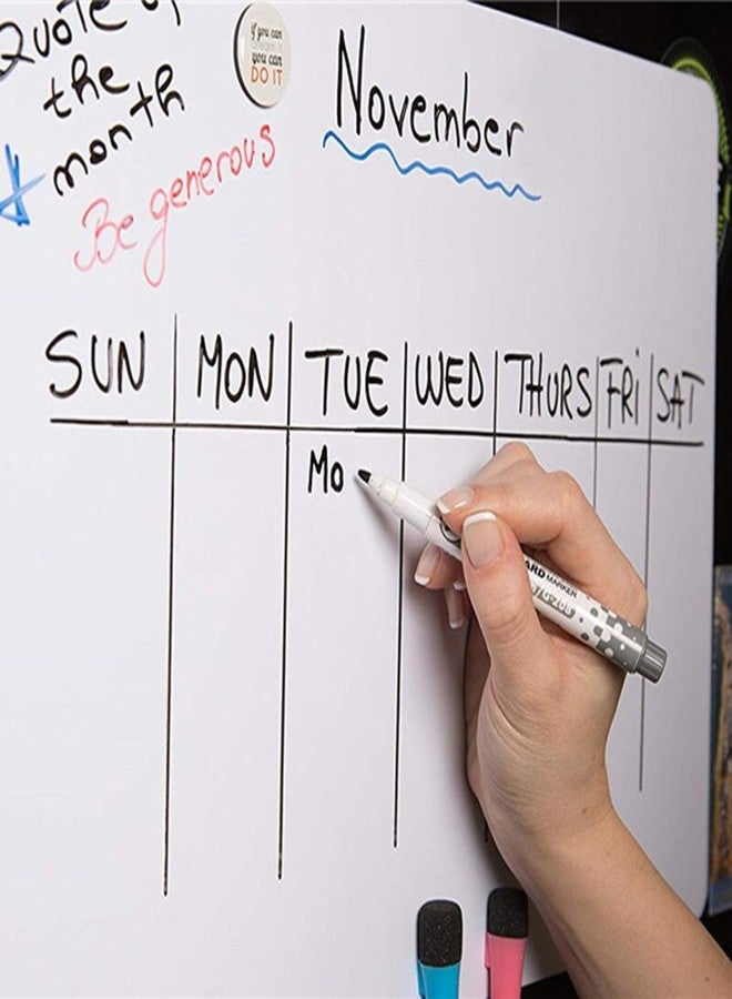 Windup Magnetic Rubber White Board Reusable Dry-Erase - Set of 2 A4 (8x12 in) - Free2 Magnetic Marker Pens - Image 4