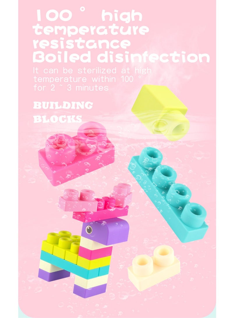 A Variety Of Diy Large-Particle Assembly Soft Rubber Building Blocks Chewing And Boiling Water Baby Early Education Science And Education Toys (20 Pieces) - Image 4