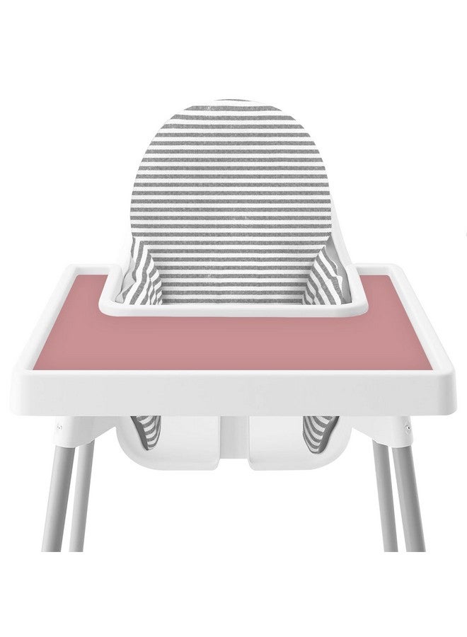Mintlyfe High Chair Placemat for IKEA Antilop Baby High Chair, 2 Packs Stain Resistant Non-Slip Toddler Silicone High Chair Place Mats Eating Table Mat (Blush/Mauve) - Image 2