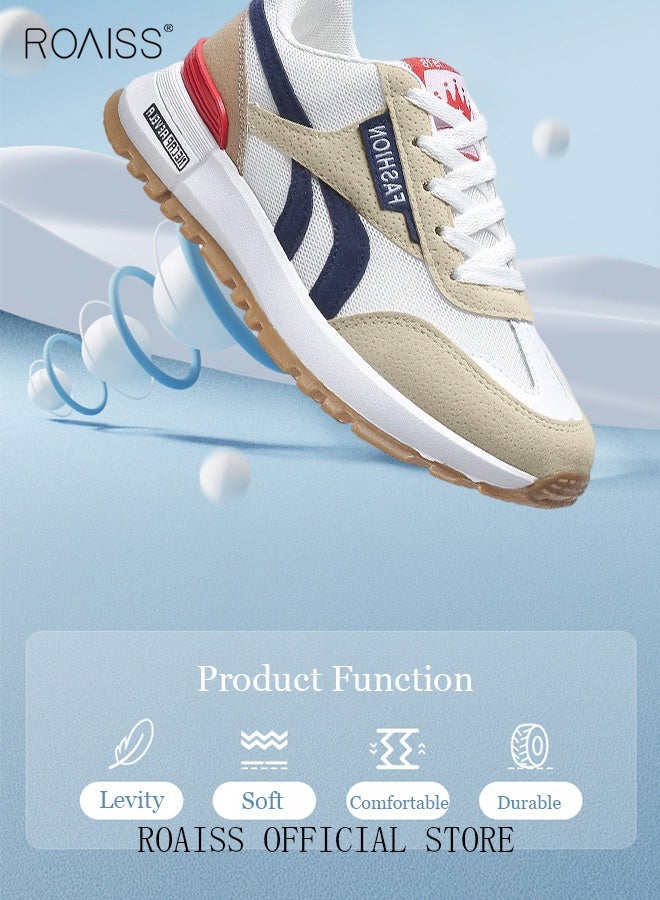roaiss Ladies Sports Shoes Casual Shoes Sports Breathable and Wear-Resistant Low-Top Sneakers Women's Fashion All-Match Platform Sneakers  - Image 4