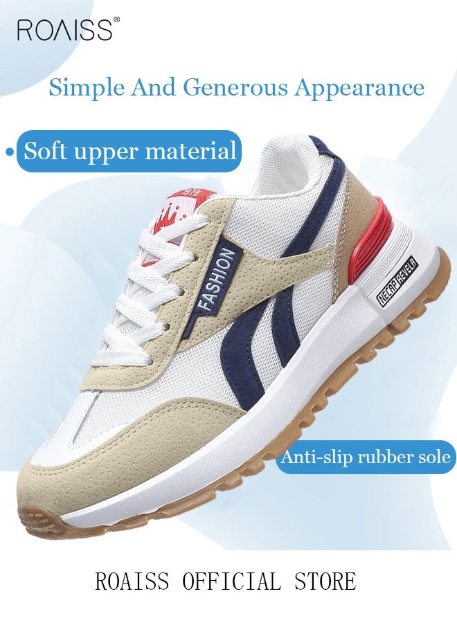 roaiss Ladies Sports Shoes Casual Shoes Sports Breathable and Wear-Resistant Low-Top Sneakers Women's Fashion All-Match Platform Sneakers  - Image 5