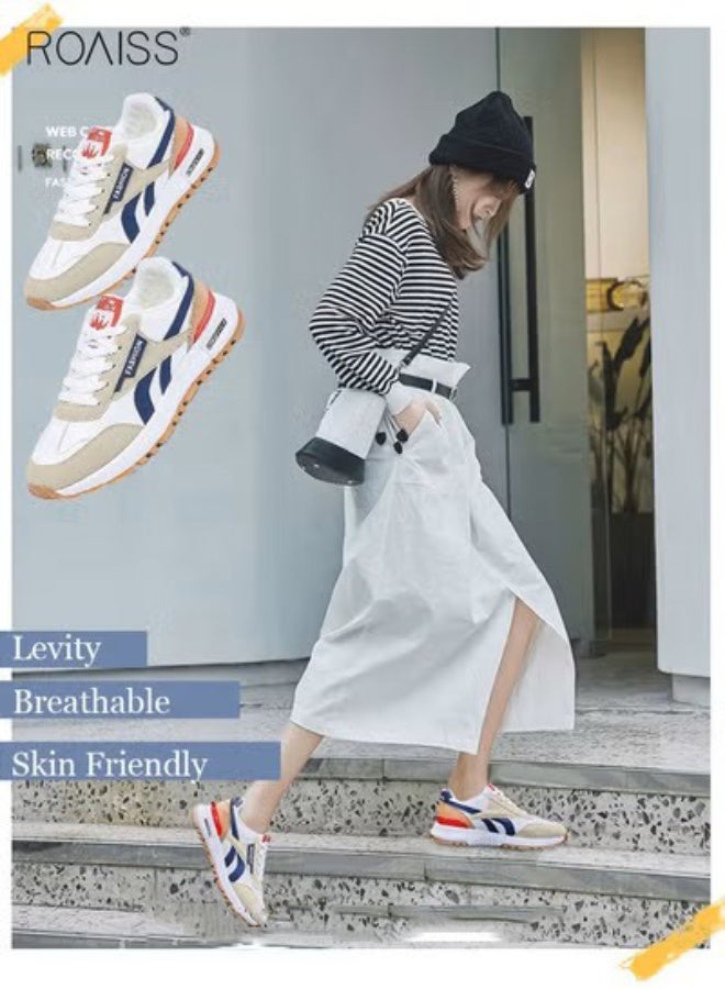 رويس أحذية رياضية أنيقة للسيدات، أحذية برباط غير قابلة للانزلاق، أحذية رياضية متعددة الاستخدامات ببطانة ناعمة، أحذية رياضية مريحة للسيدات، مناسبة للارتداء اليومي والأنشطة الخارجية - Image 4