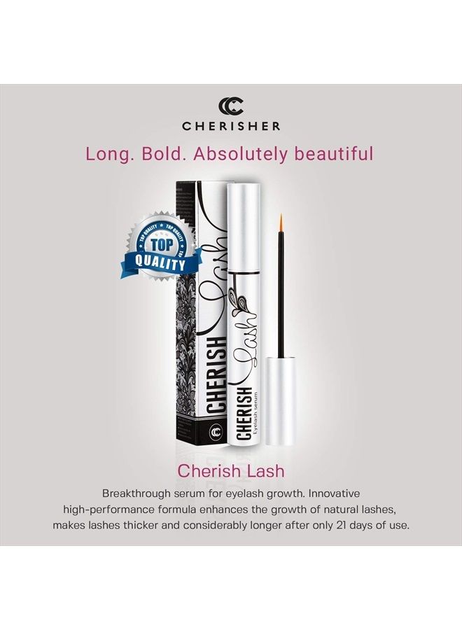 Cherisher Eyelash Growth Serum Cherish Lash | Conditioner That Makes Longer, Thicker And More Luscious Natural Lashes | Enhancer That Stimulate Regrowth New Eyelashes - Image 3