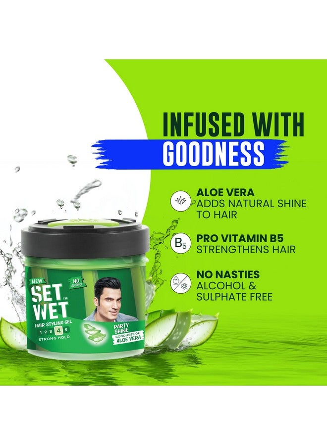 SET WET Set Wet Styling Hair Gel for Men - Party Shine, 100gm | Strong Hold, High Shine |For Short to Medium Hair| No Alcohol, No Sulphate - Image 4