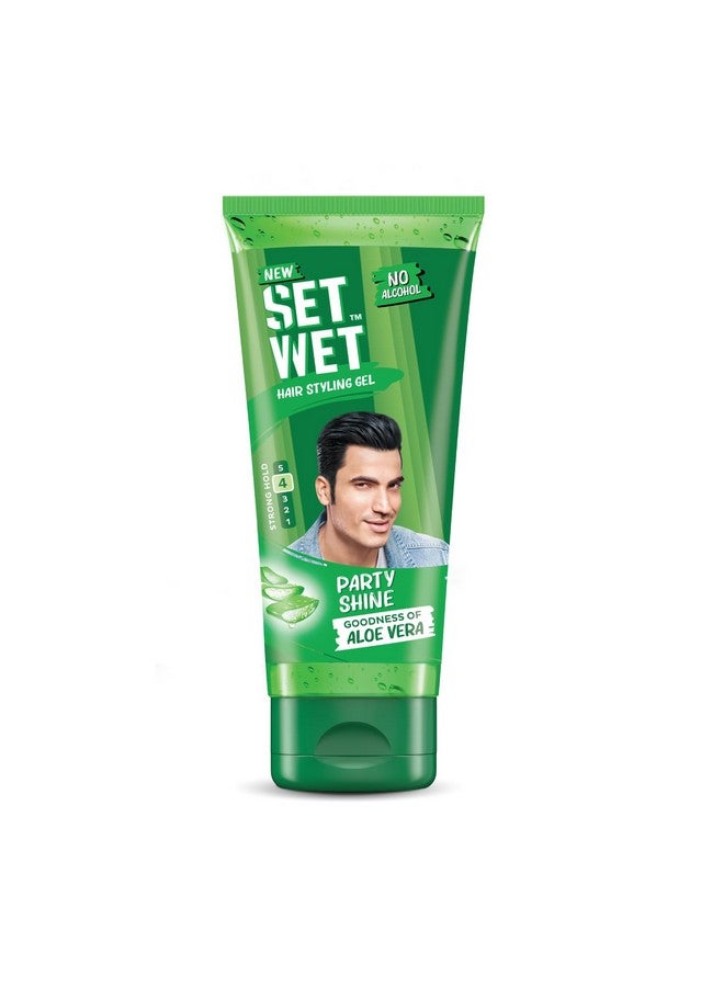 SET WET Set Wet Styling Hair Gel for Men - Party Shine, 100gm | Strong Hold, High Shine |For Short to Medium Hair| No Alcohol, No Sulphate - Image 1