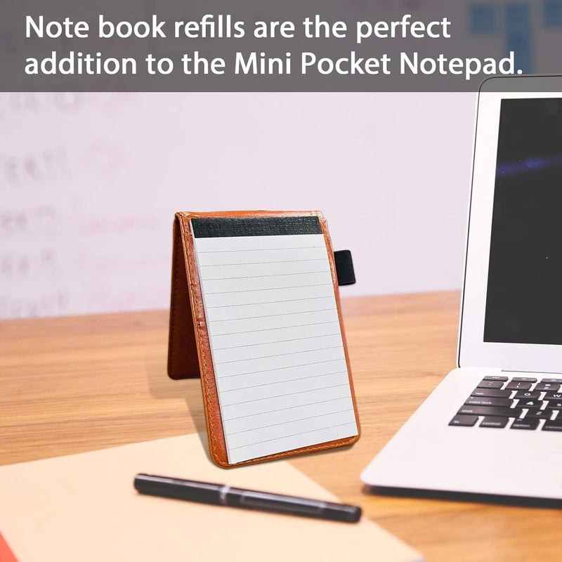Nichela 8-Pack 3 x 5 Inch Note Pad Refills, Small Memo Writing Pads for Notebook, 30 Sheets per Pad, White College Ruled Paper - Image 4